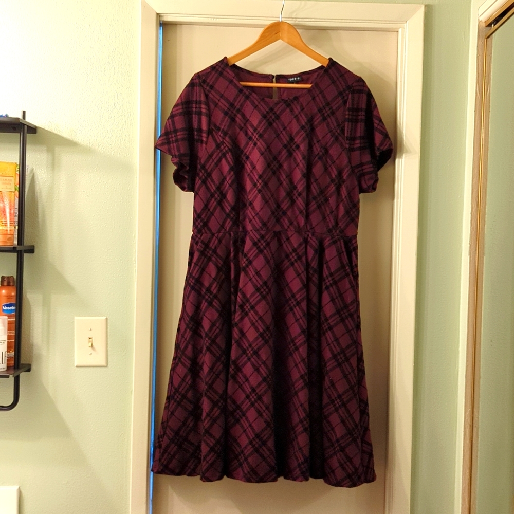 Plaid A-line Dress